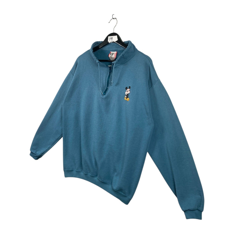 Vintage Disney Mickey Mouse Half Zip Hoodie
