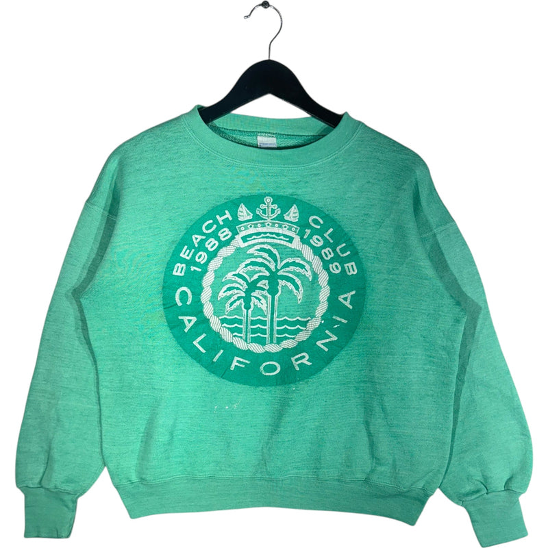 Vintage Women's California Beach Club Nautical Souvenir Crewneck