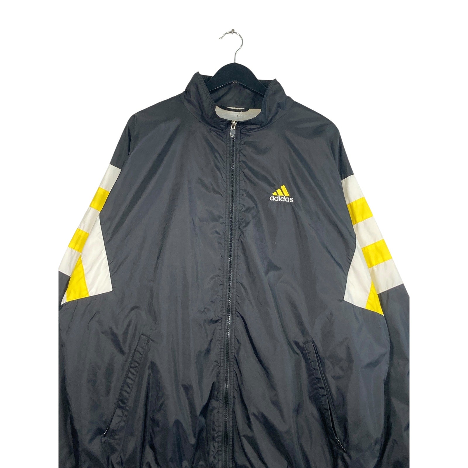 Vintage Adidas Mini Spellout Logo Full Zip Windbreaker