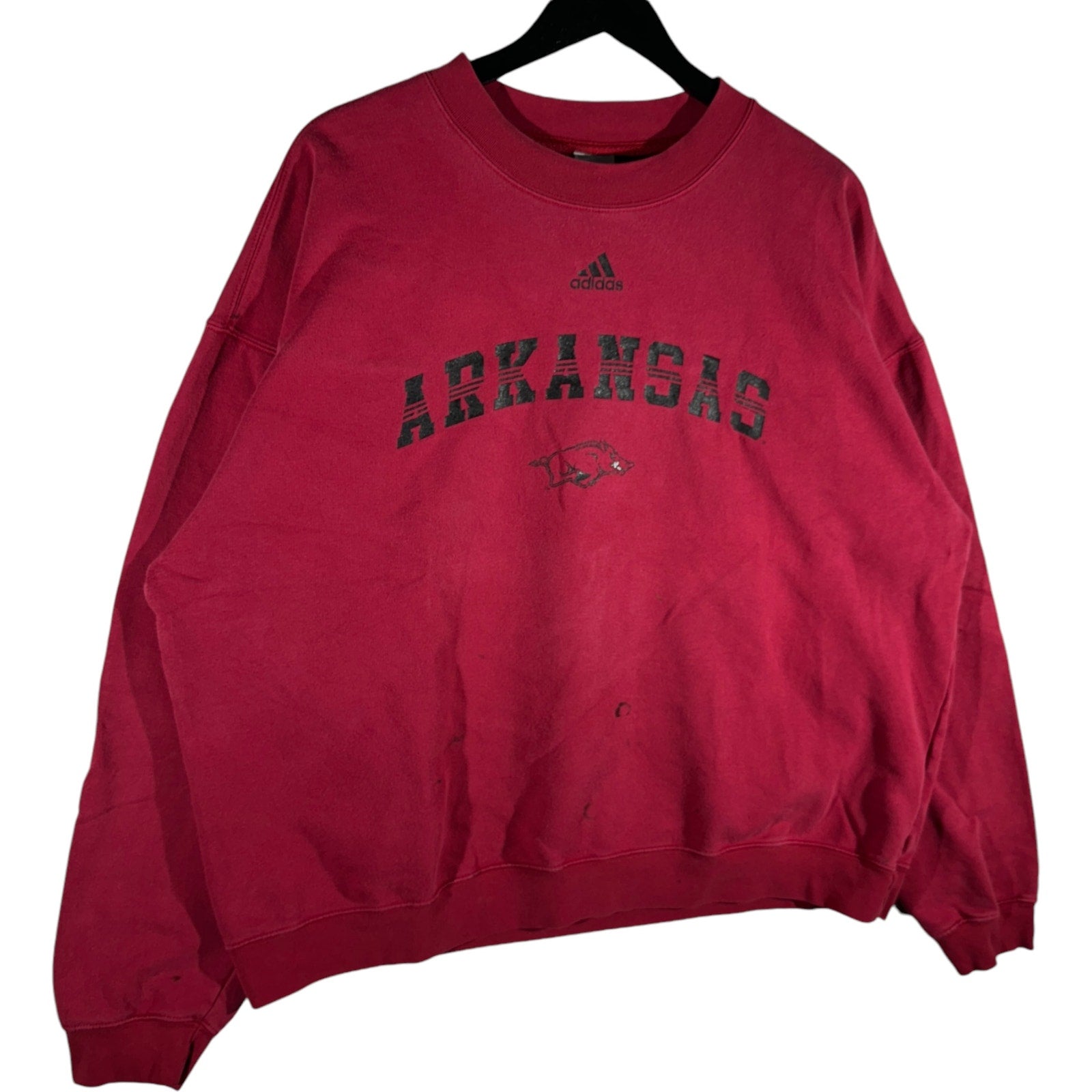 Vintage Adidas University Of Arkansas Spellout Crewneck