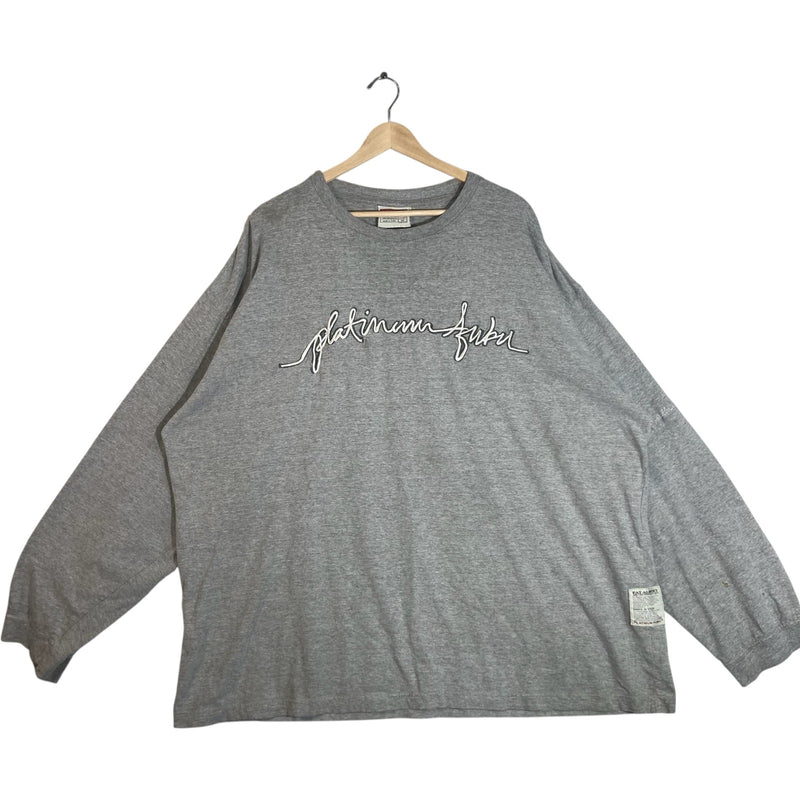Vintage Platinum Fubu Cursive Spell Out Long Sleeve