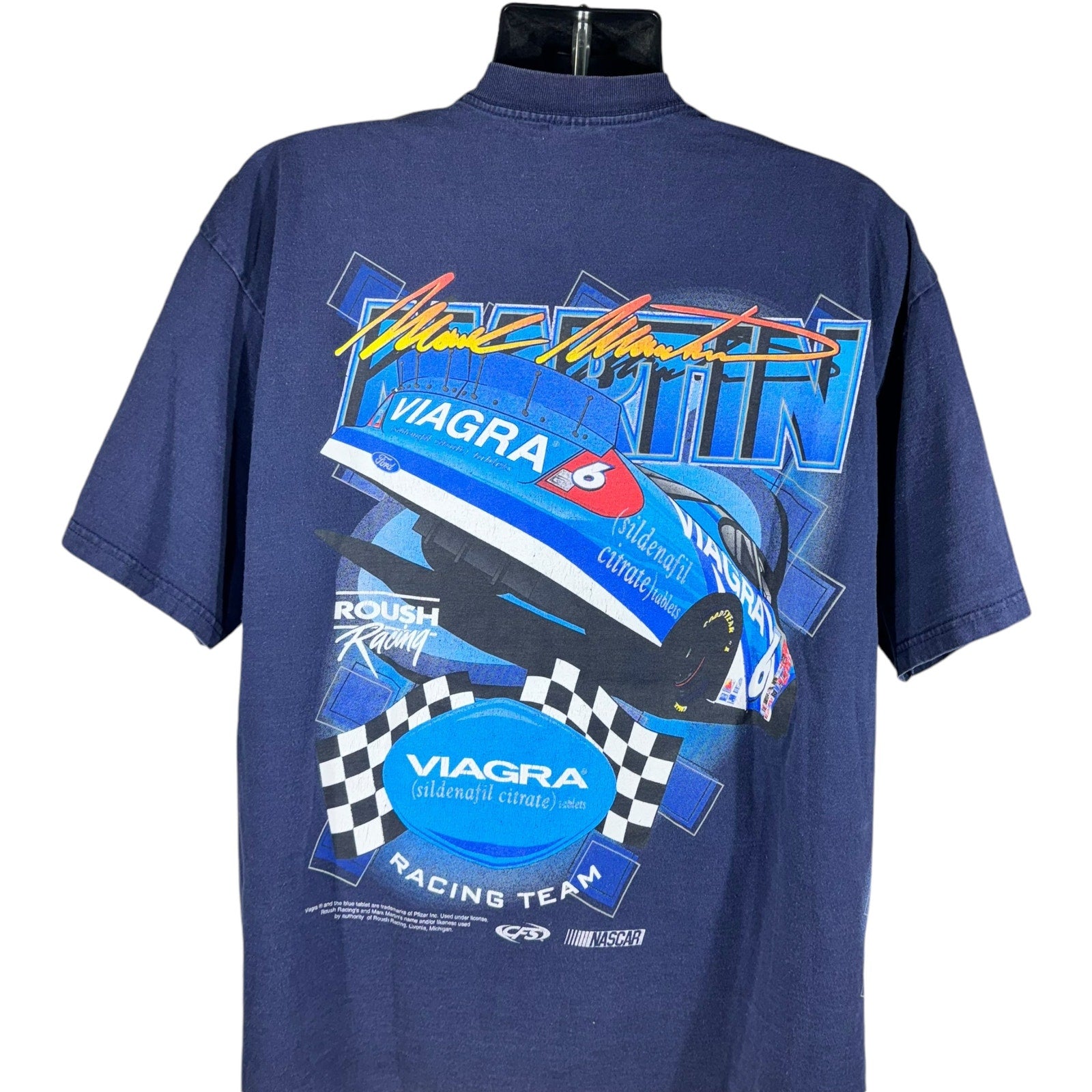 Vintage NASCAR Mark Martin Viagra Racing Tee