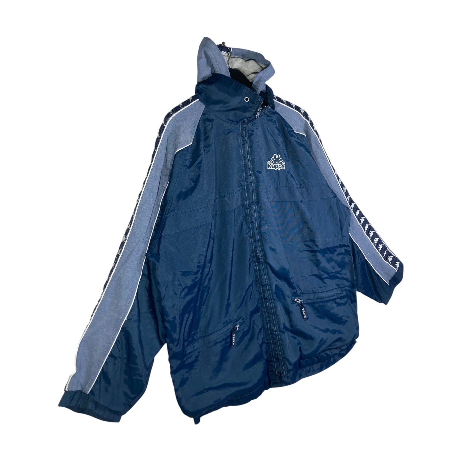 Vintage Kappa Full Zip Anorak Hooded Windbreaker