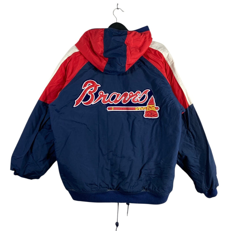 Vintage Starter Atlanta Braves MLB Hooded Bomber Jacket
