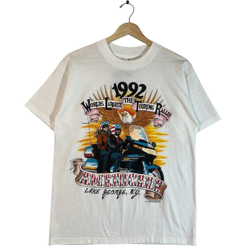 Vintage The Americade Rally Lake George NY Biker Tee 1992