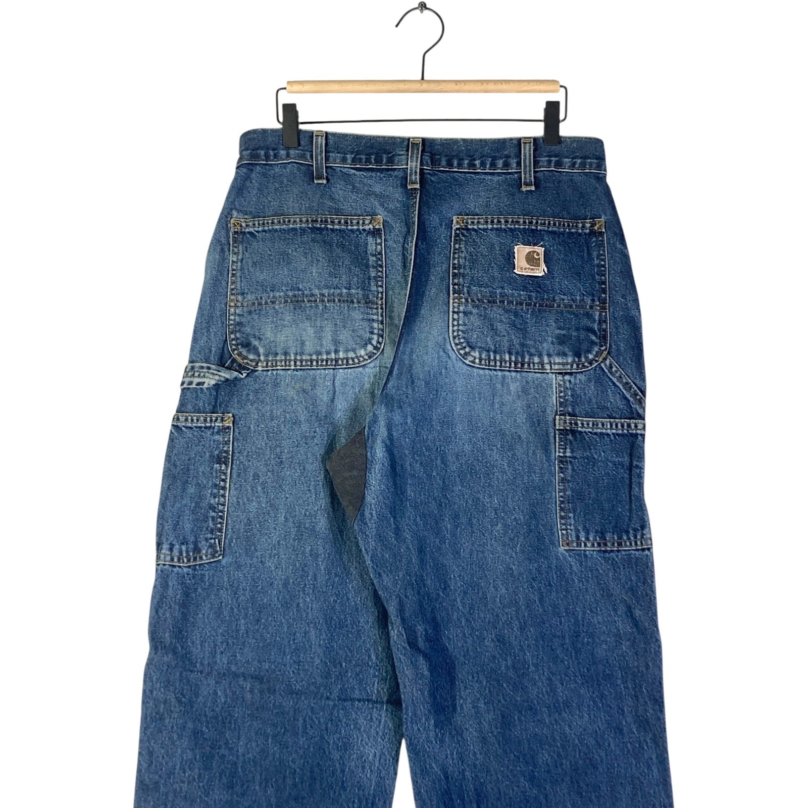 Vintage Carhartt Utility Workwear Carpenter Denim Pants 34x36