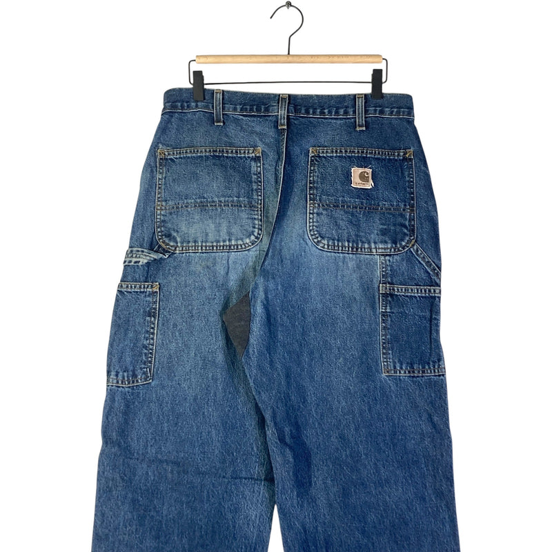 Vintage Carhartt Utility Workwear Carpenter Denim Pants 34x36