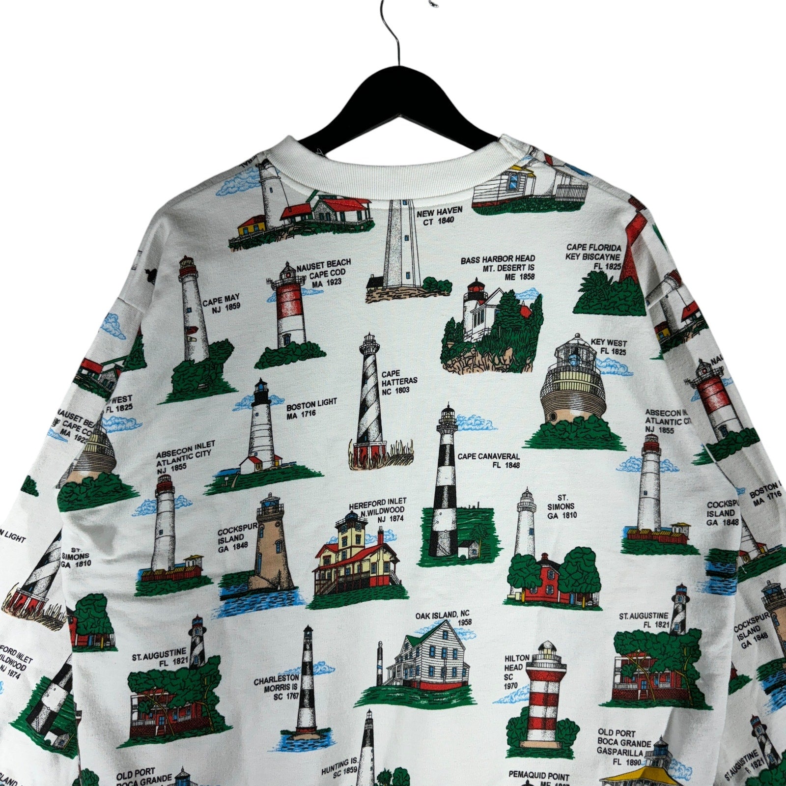 Vintage Light Houses AOP Crewneck 90s