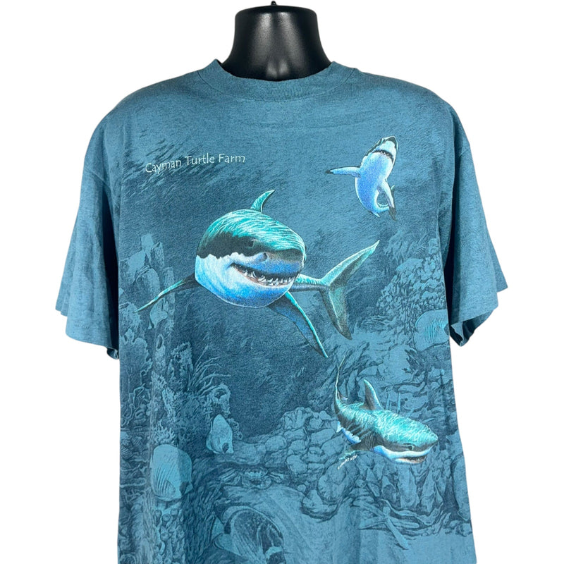 Vintage Sharks AOP Nature Tee