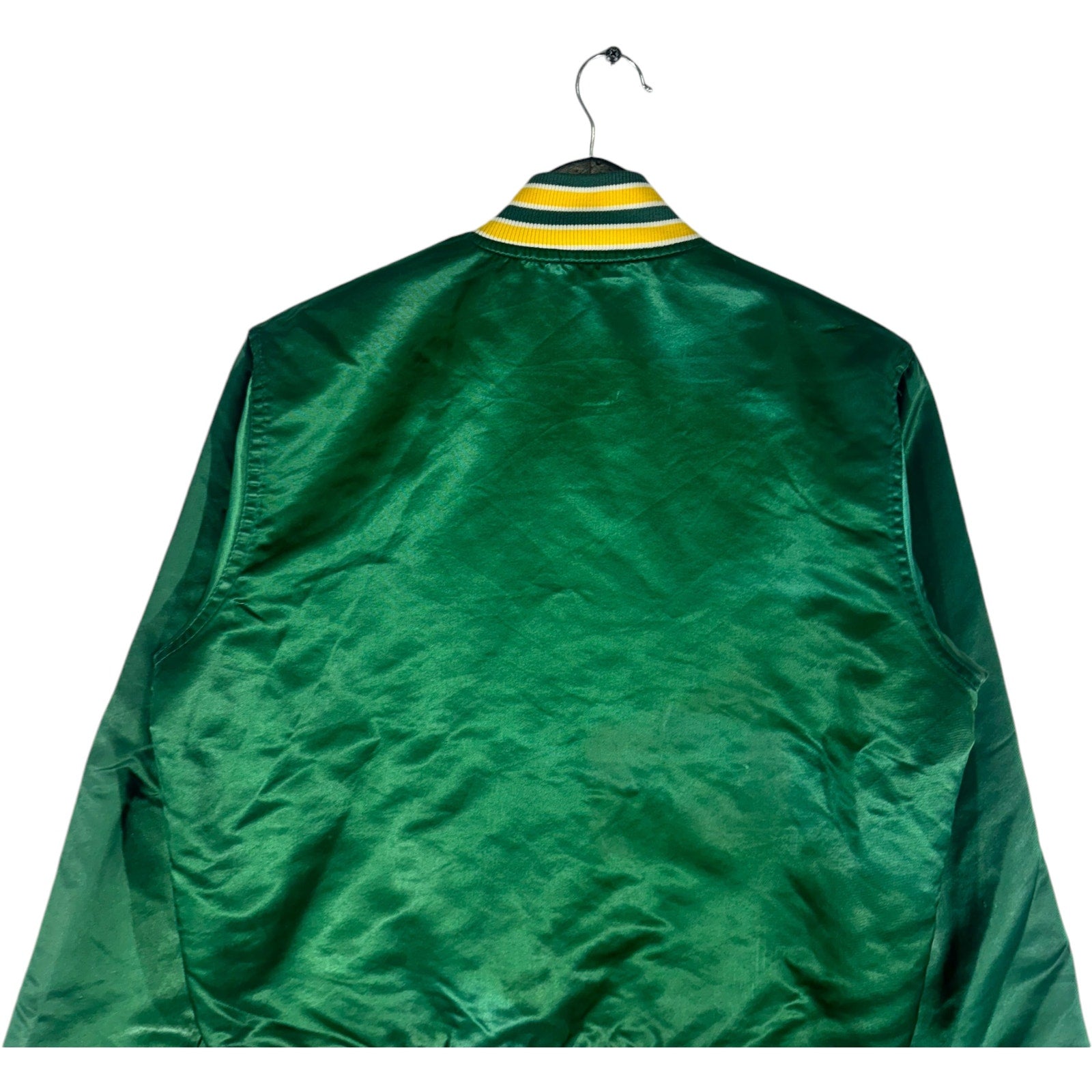 Vintage Starter Oakland A's Satin Bomber Jacket