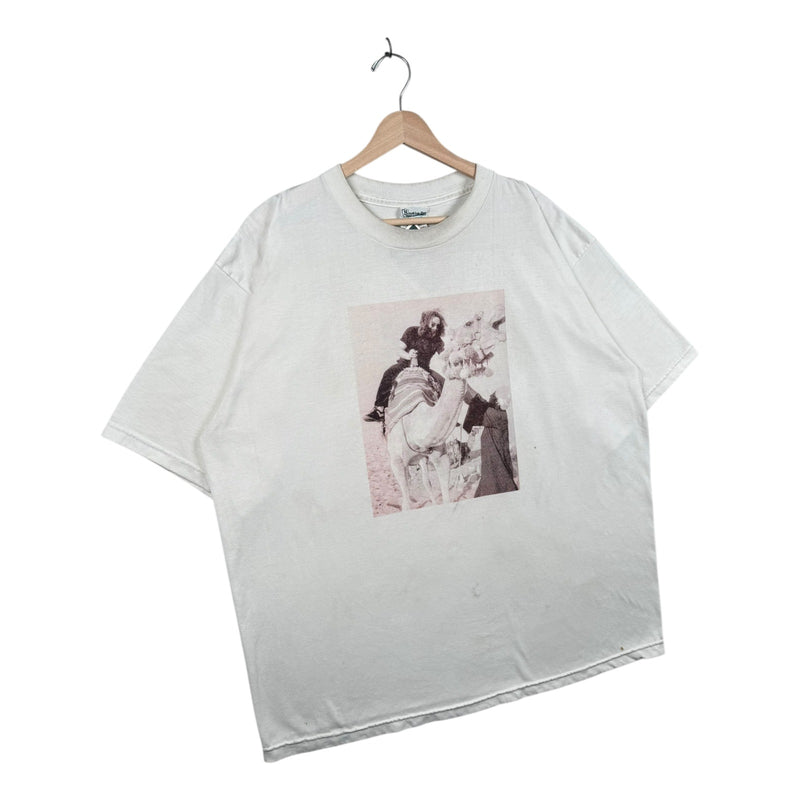 Vintage Camel Rider Desert Photo Graphic T-Shirt