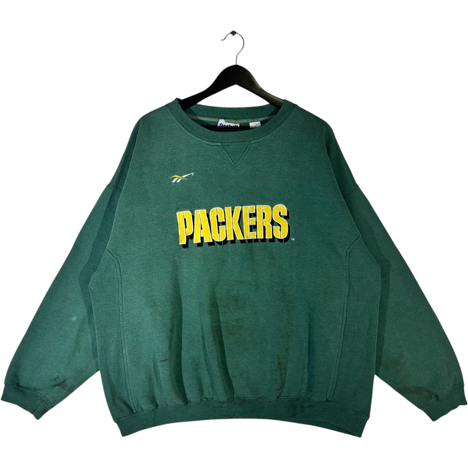 Vintage Reebok Greenbay Packers Spellout NFL Crewneck