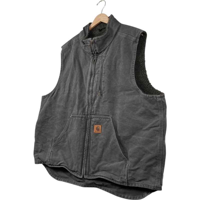 Vintage Carhartt Sherpa Lined Full Zip Vest