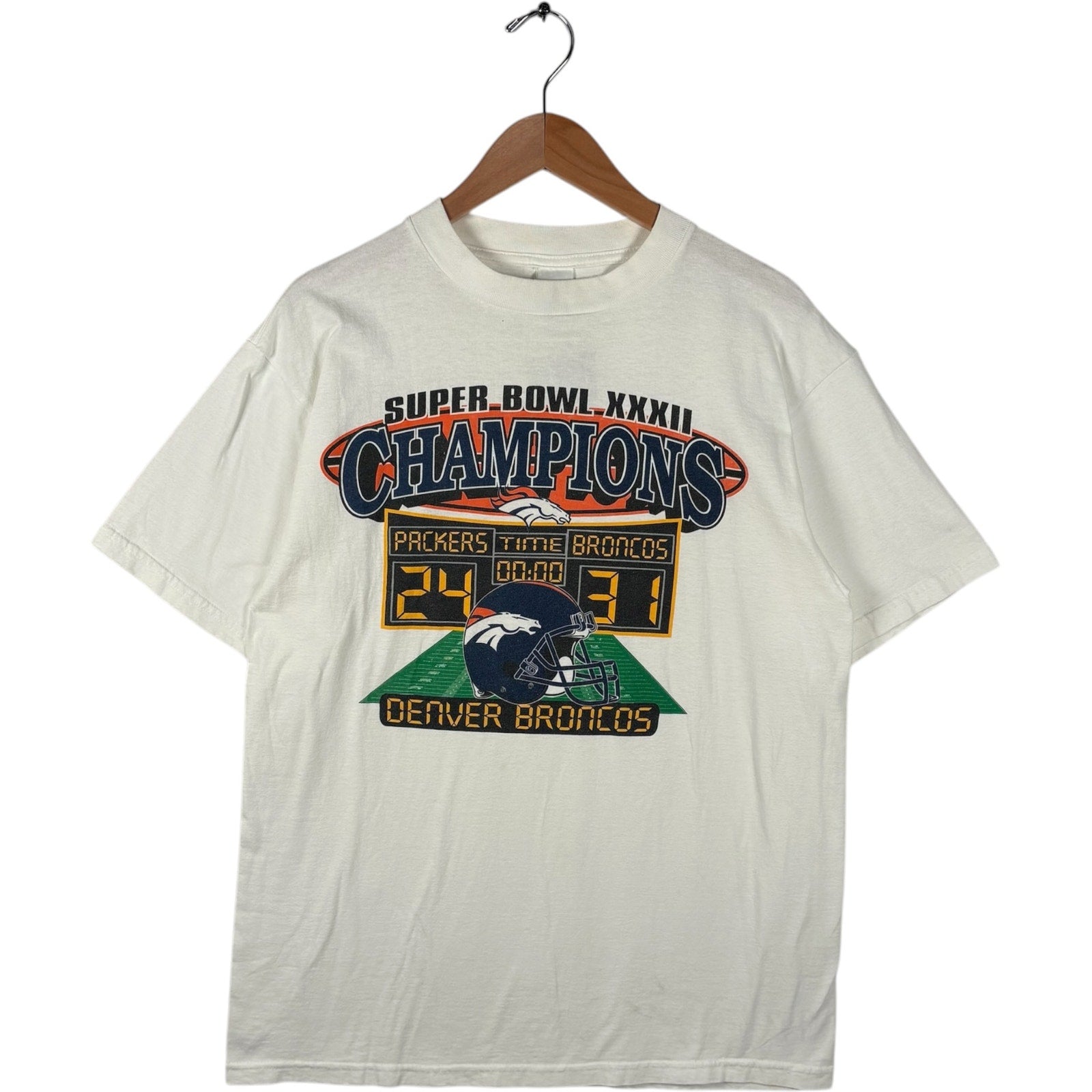 Vintage Logo 7 Denver Broncos Super Bowl Champs Tee