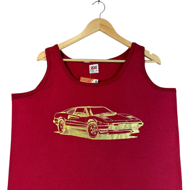 Vintage Ferrari 308/328 Illustration Tank Top 80s