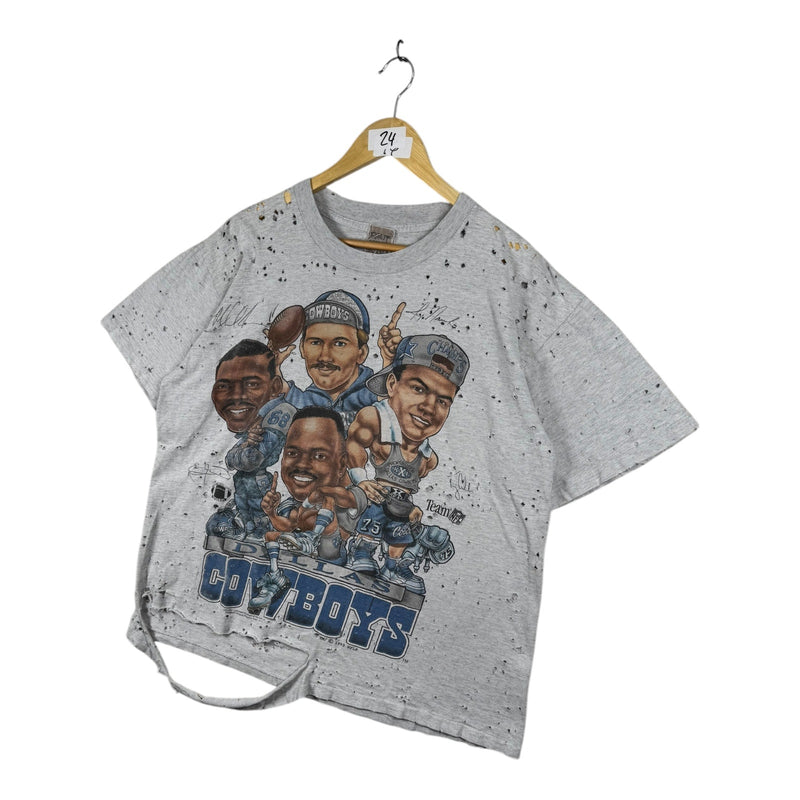 Vintage Dallas Cowboys Caricature NFL Distressed T-Shirt