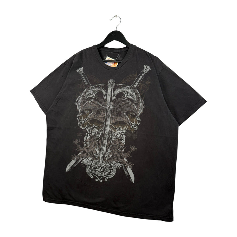 Y2K Sacred Cult Lions & Swords T-Shirt