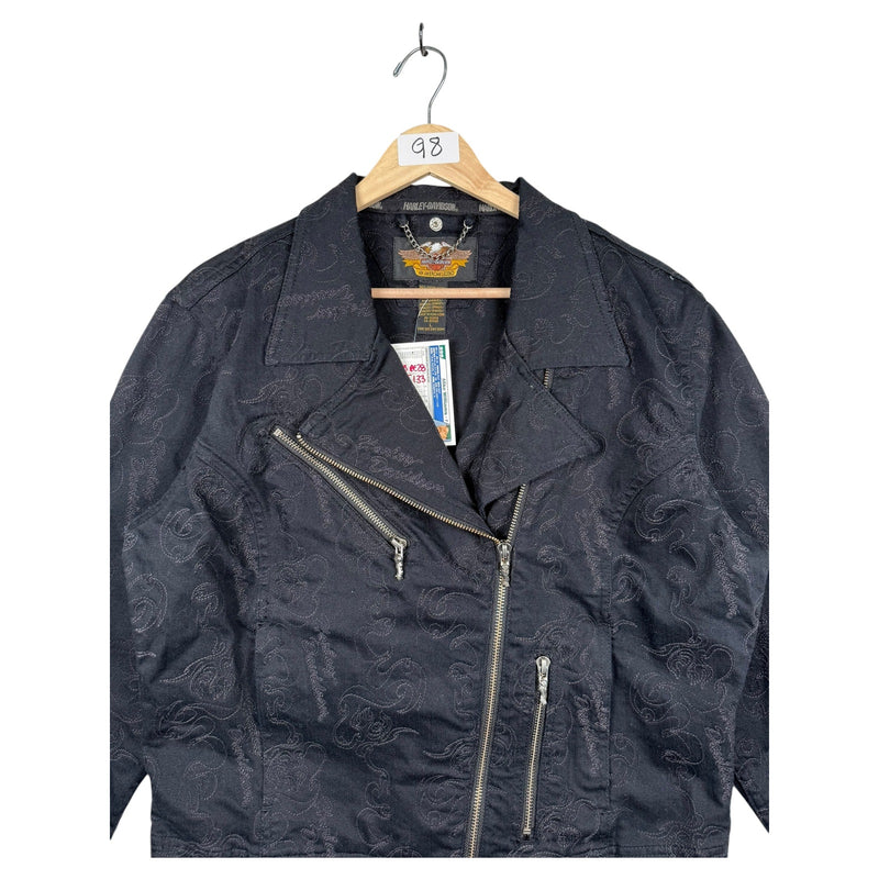 Vintage Harley Davidson Seam Stitch Moto Jacket