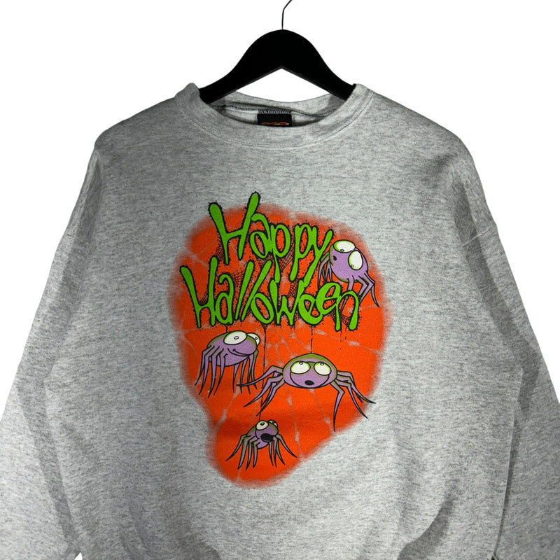 Vintage Happy Halloween Spider Crewneck