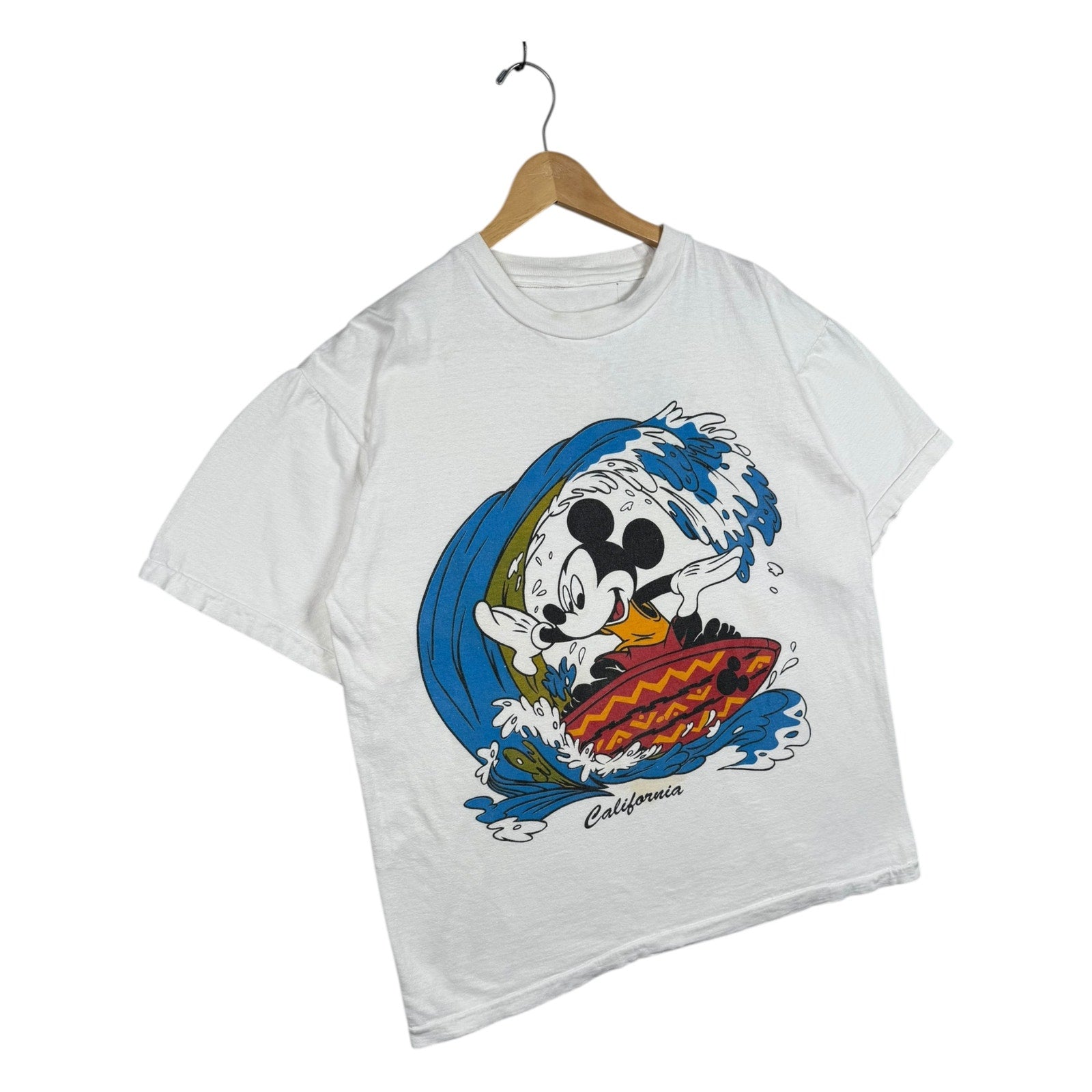 Vintage Disney Mickey Mouse Surfing Graphic T-Shirt