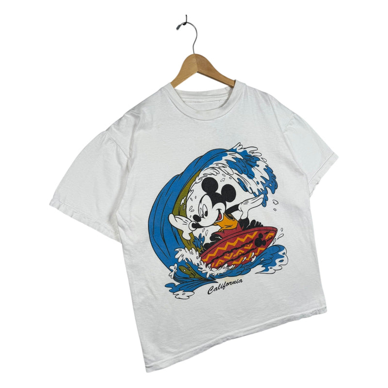 Vintage Disney Mickey Mouse Surfing Graphic T-Shirt