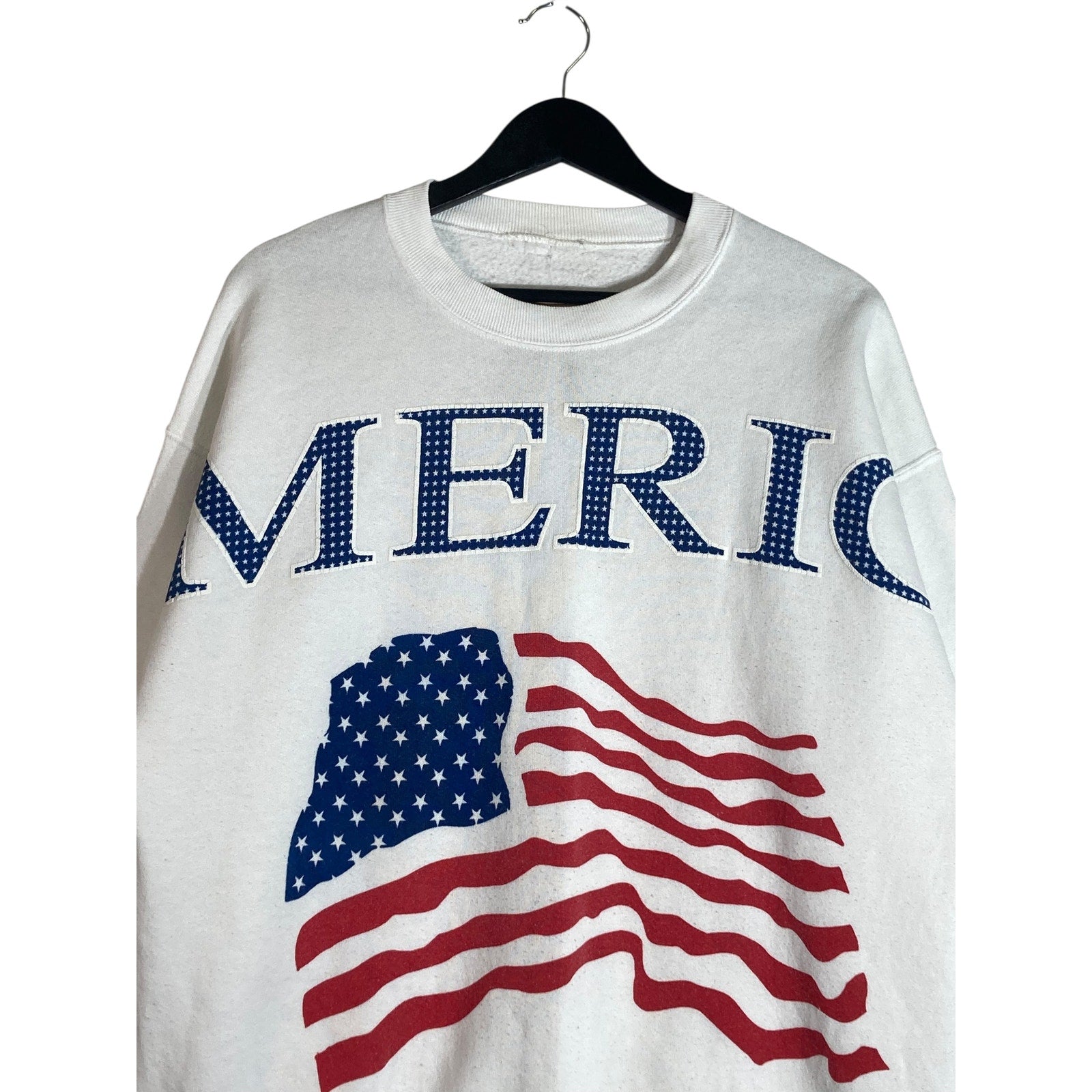 Vintage "America" Flag Crewneck L
