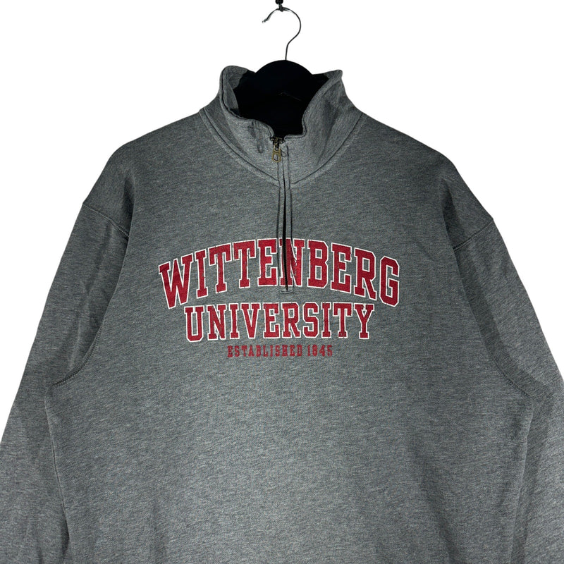 Vintage WittenBerg University Spellout 1/4 Zip Sweatshirt