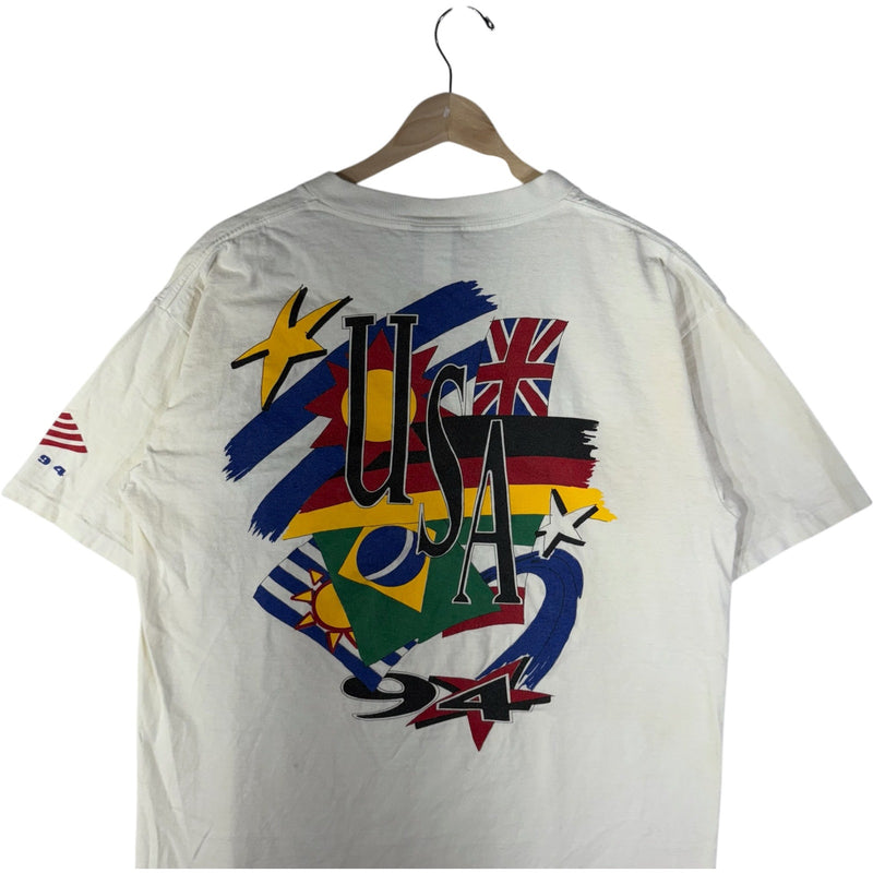 Vintage Umbro Soccer USA World Cup Country Flags 90s Tee