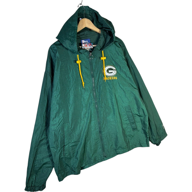 Vintage Green Bay Packers NFL Hooded Windbreaker