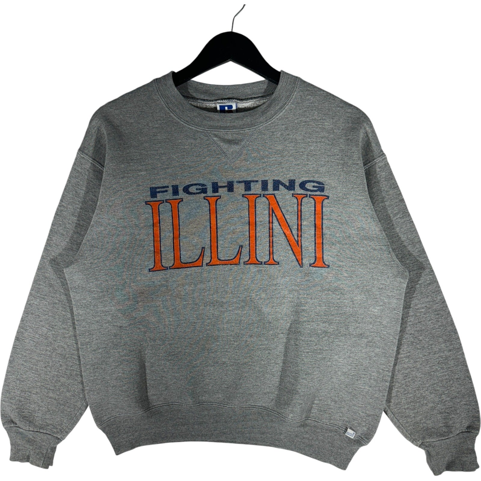 Vintage Russell Fighting ILLINI Spellout Crewneck