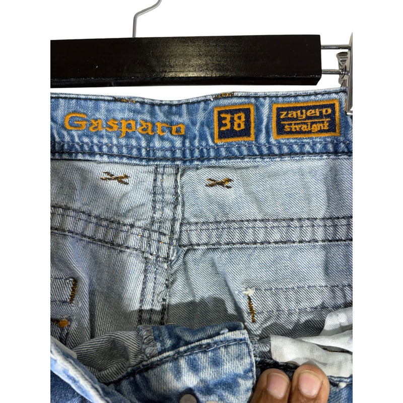 Vintage Gasparo Straight Leg Distressed Denim Jeans 38