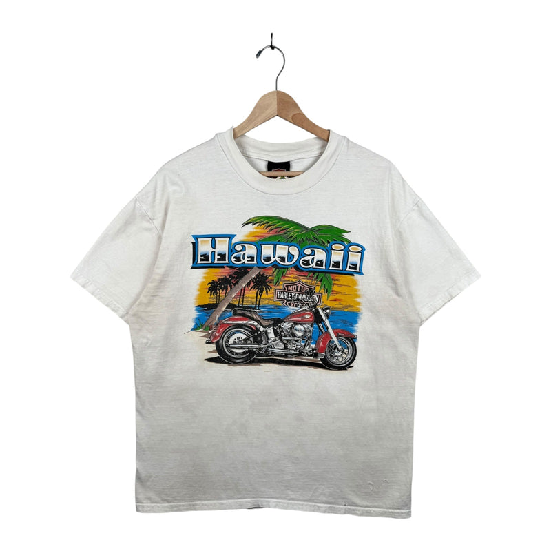 Vintage Harley Davidson Hawaii Motorcycle Graphic T-Shirt