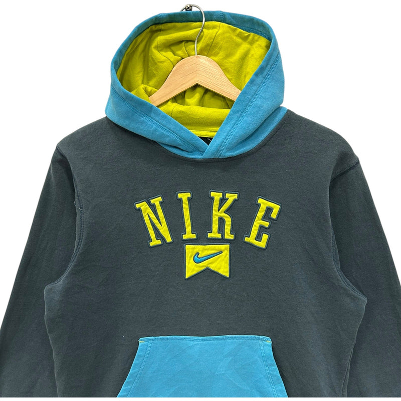 Vintage Nike Color Block Spellout Hoodie