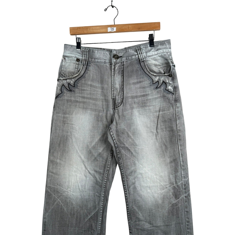 Vintage Straight Leg Denim Jeans 34
