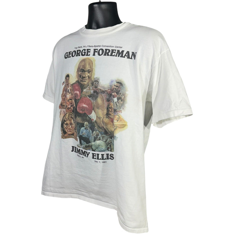 Vintage George Forman vs. Jimmy Ellis Boxing Match Tee 1991