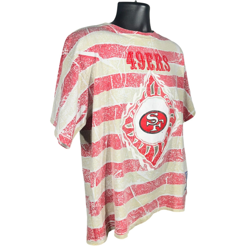 Vintage San Franciso 49ers Striped AOP Tee