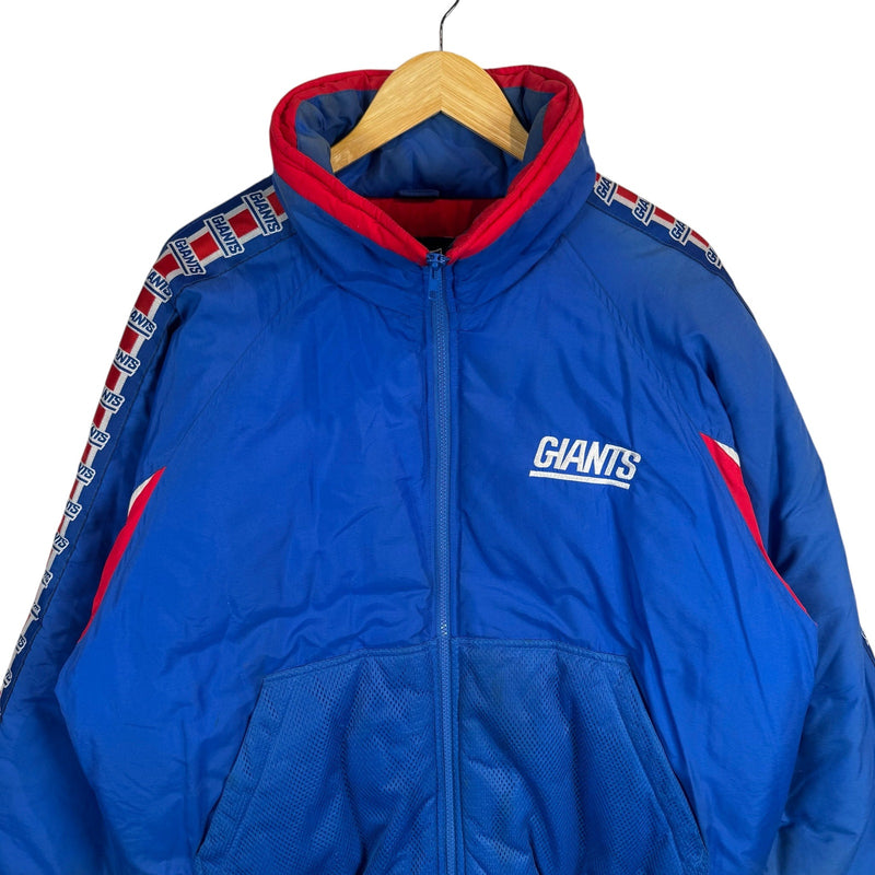 Vintage New York Giants Spellout NFL Full Zip Puffer Jacket 90s