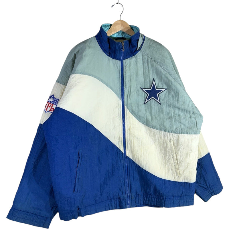 Vintage Dallas Cowboys Logo Spellout NFL Puffer Jacket