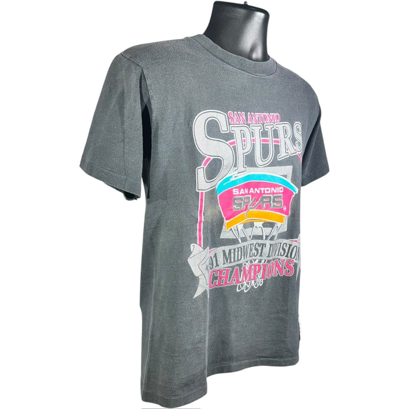 Vintage San Antonio Spurs Midwest Champions Tee 1991