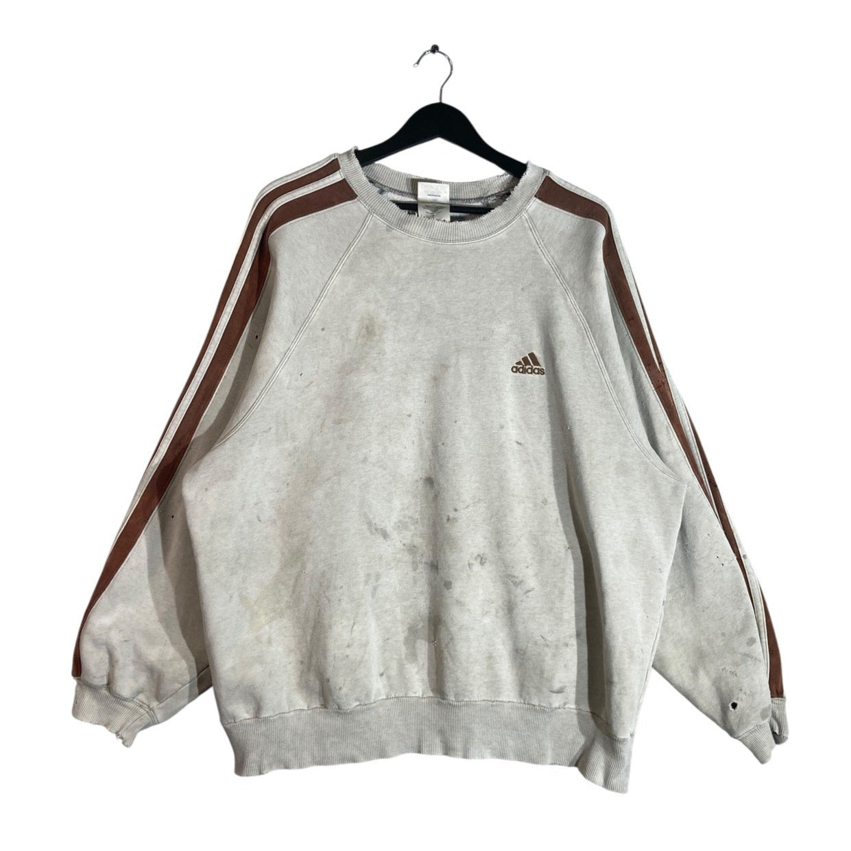 Vintage Adidas Mini Logo Striped Crewneck