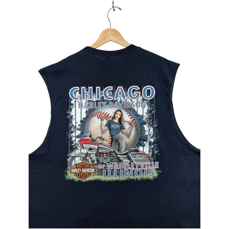 Vintage Harley Davidson Motorcycle Chicago Wrigleville Tank Top