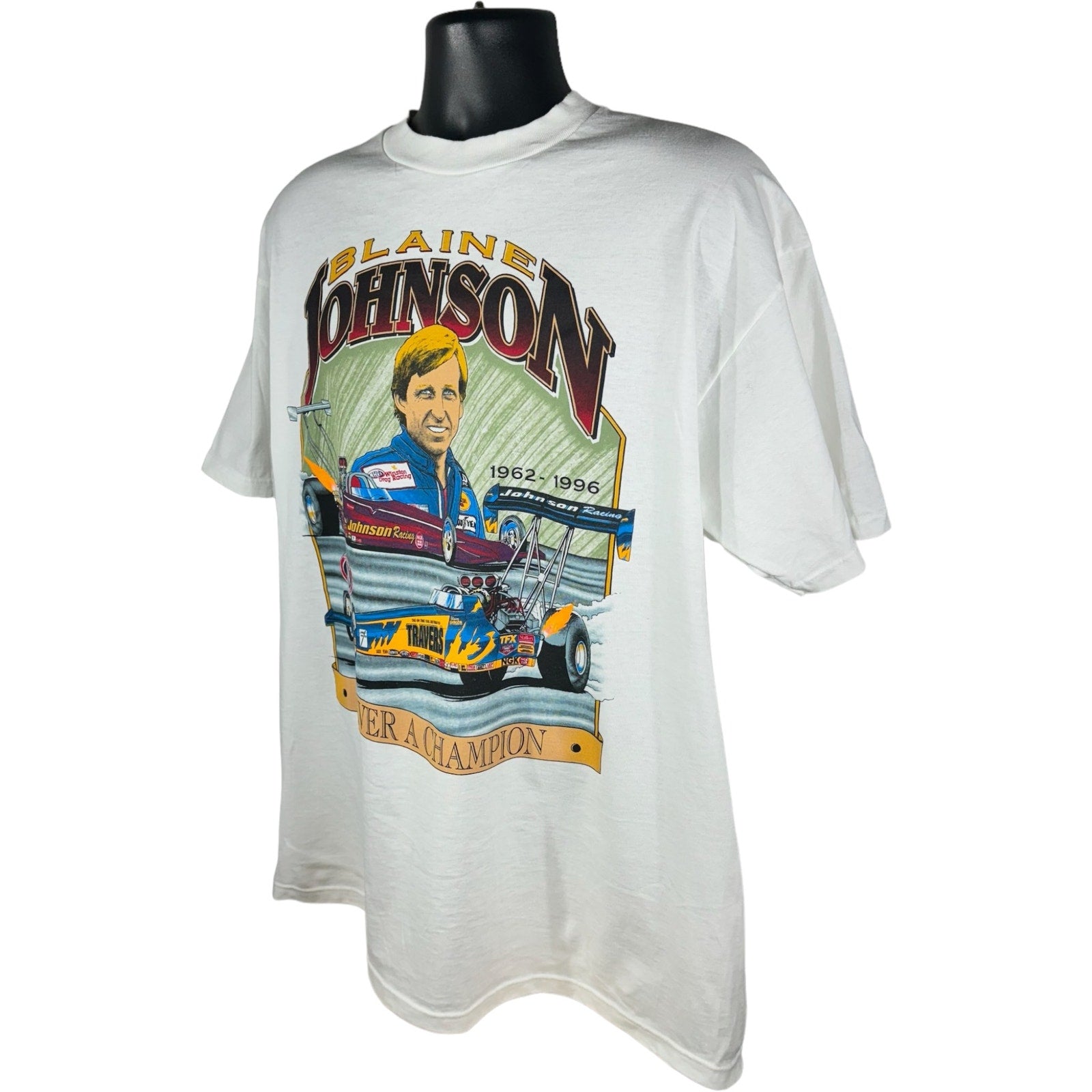 Vintage Blaine Johnson NHRA Drag Racing Tee