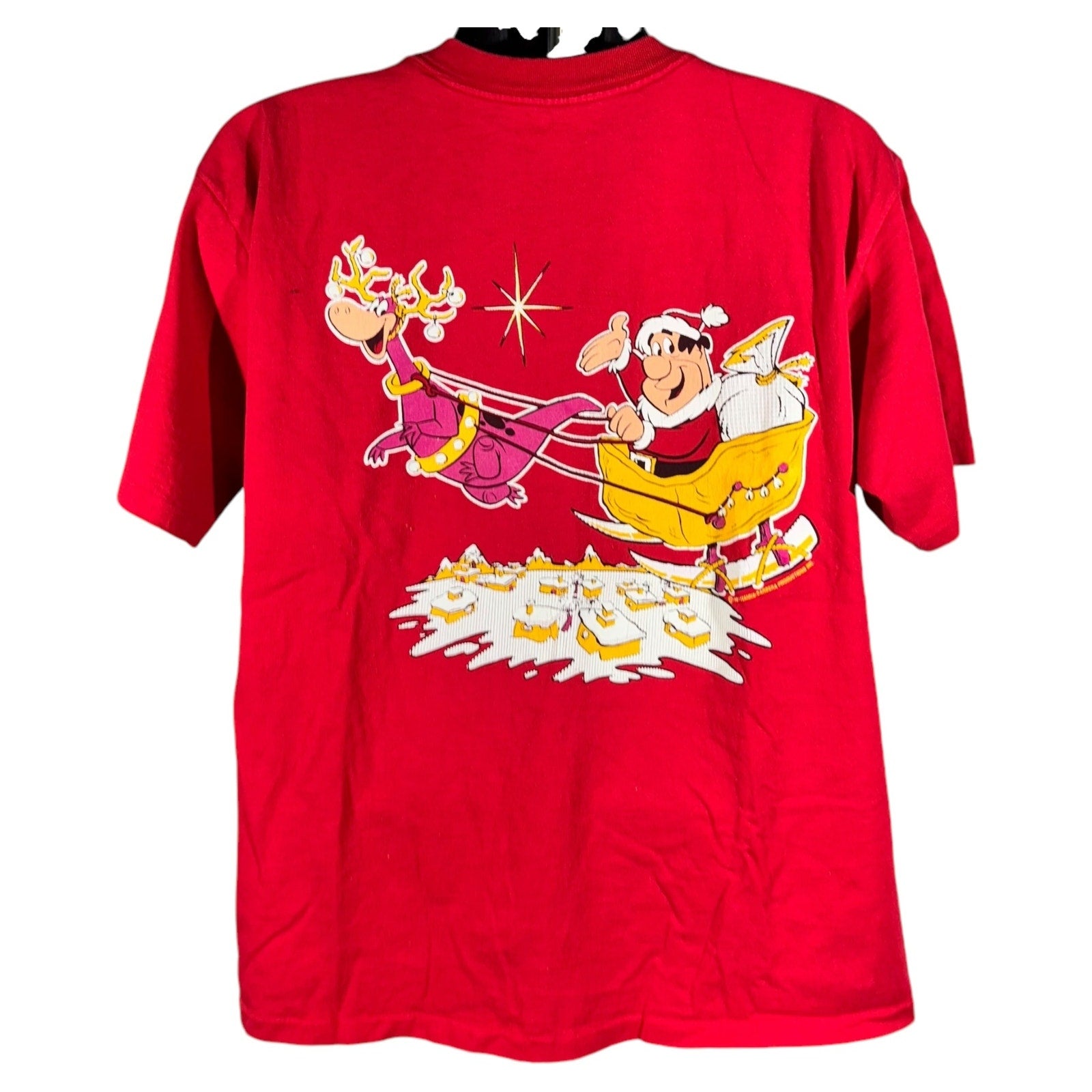 Vintage Flintstones Happy Holidays Christmas Tee