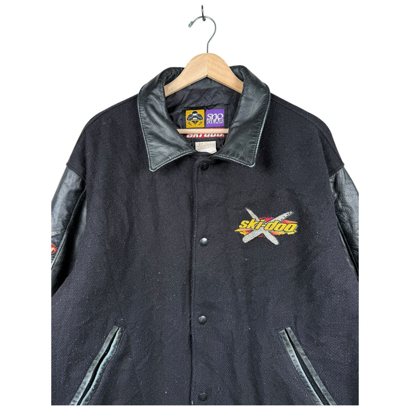 Vintage Ski-Doo BRP Sno Gear Leather Varsity Jacket