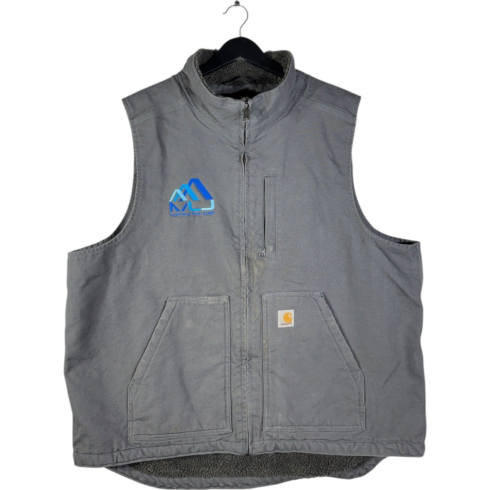 Vintage Carhartt Canvas Sherpa Lined Workwear Vest