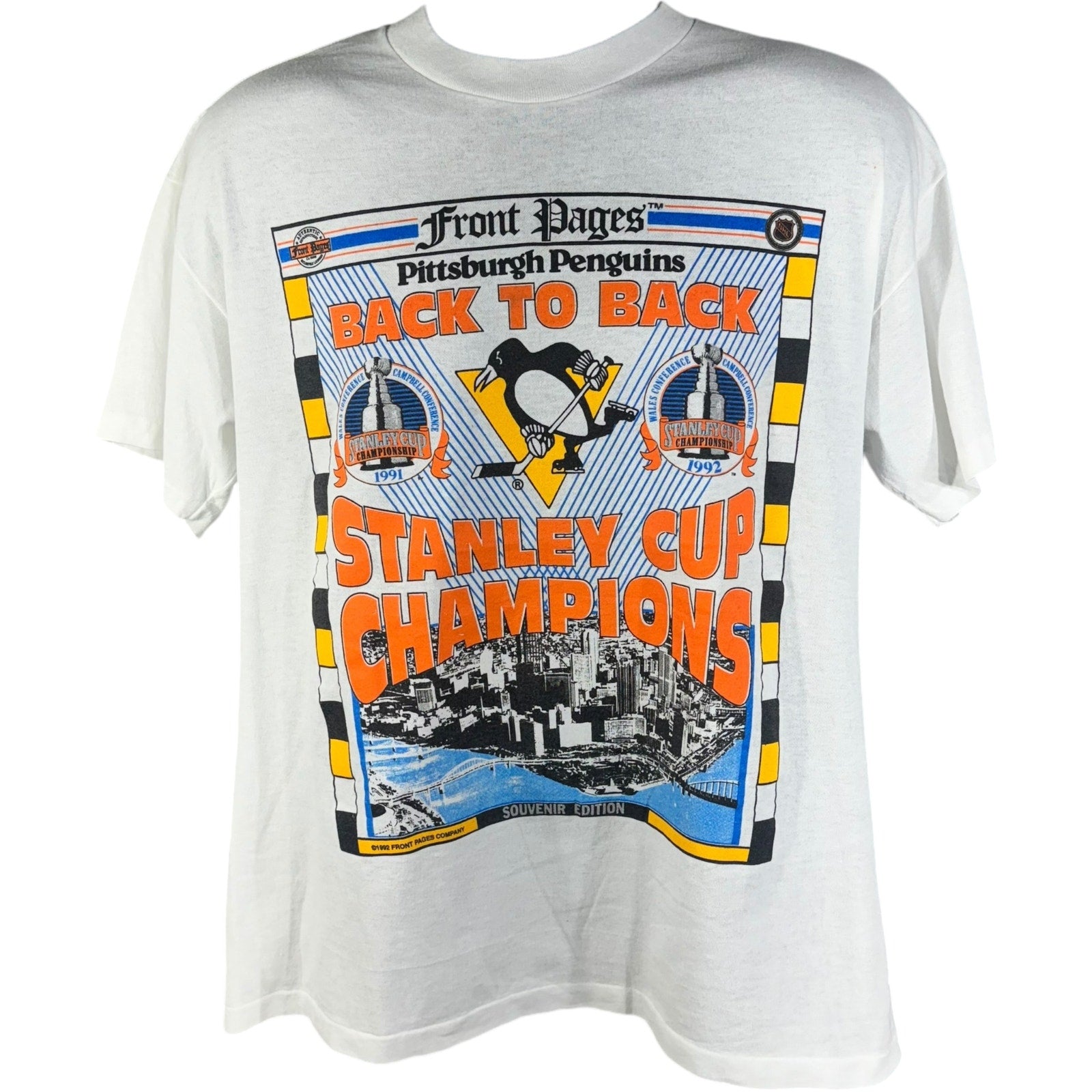 Vintage Pittsburgh Penguins Stanley Cup Champions Tee 90s