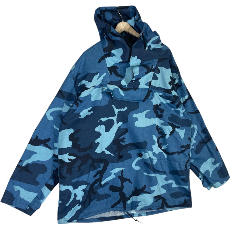 Vintage Camouflage Hooded Military Smock