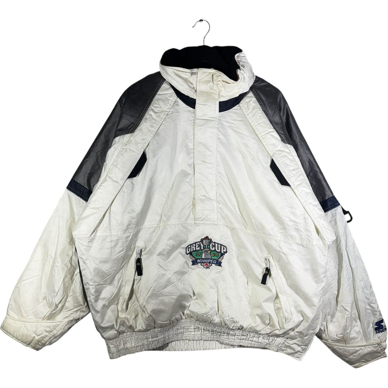 Vintage Starter Grey Cup Winnipeg CFL Anorak Puffer Jacket 90s