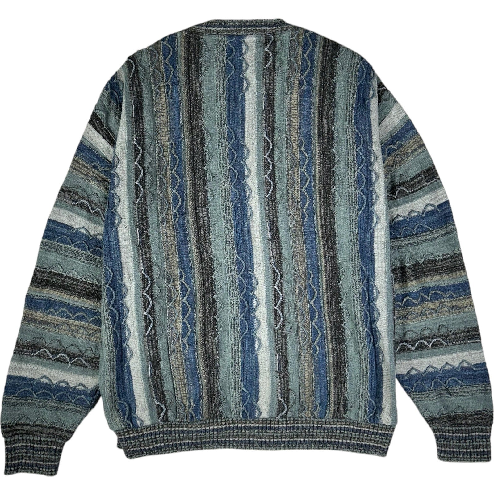 Vintage Protege Collection 3D Knit Striped Sweater