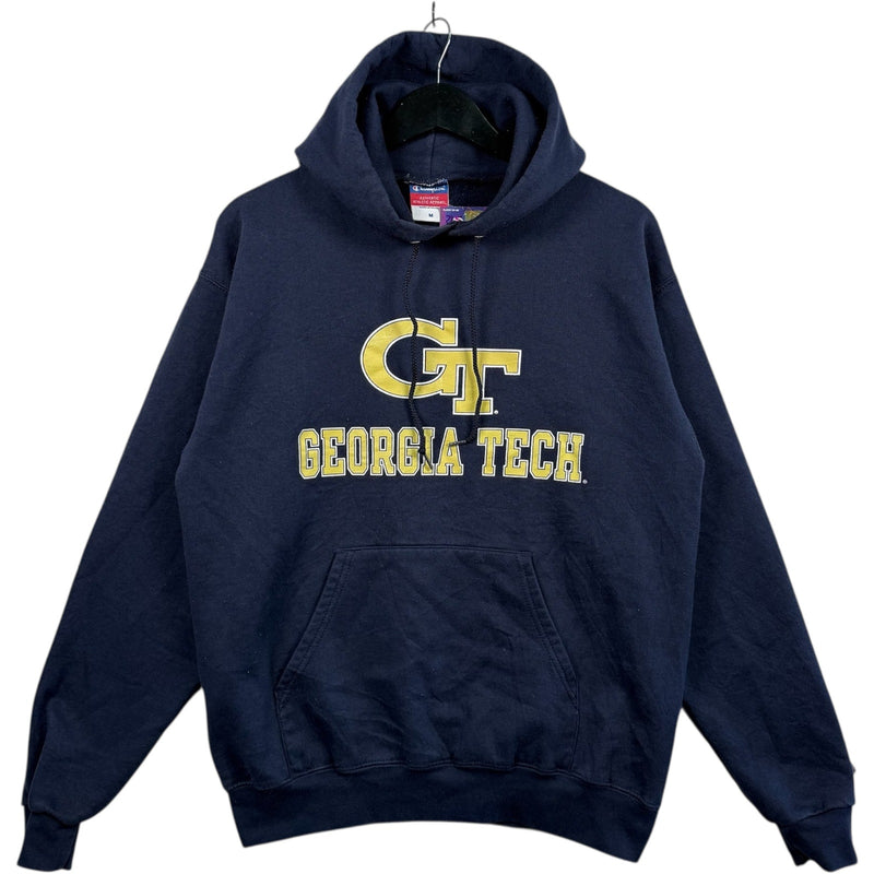 Vintage Champion Georgia Tech Chest Spellout Hoodie